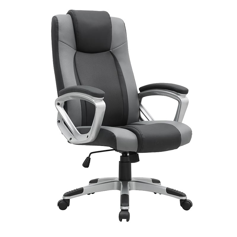 XL-3391 Middenrug zwart gelakte bureaufauteuil