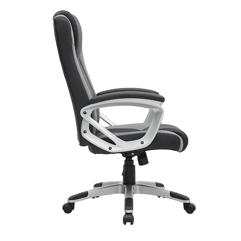 XL-3391 Middenrug zwart gelakte bureaufauteuil