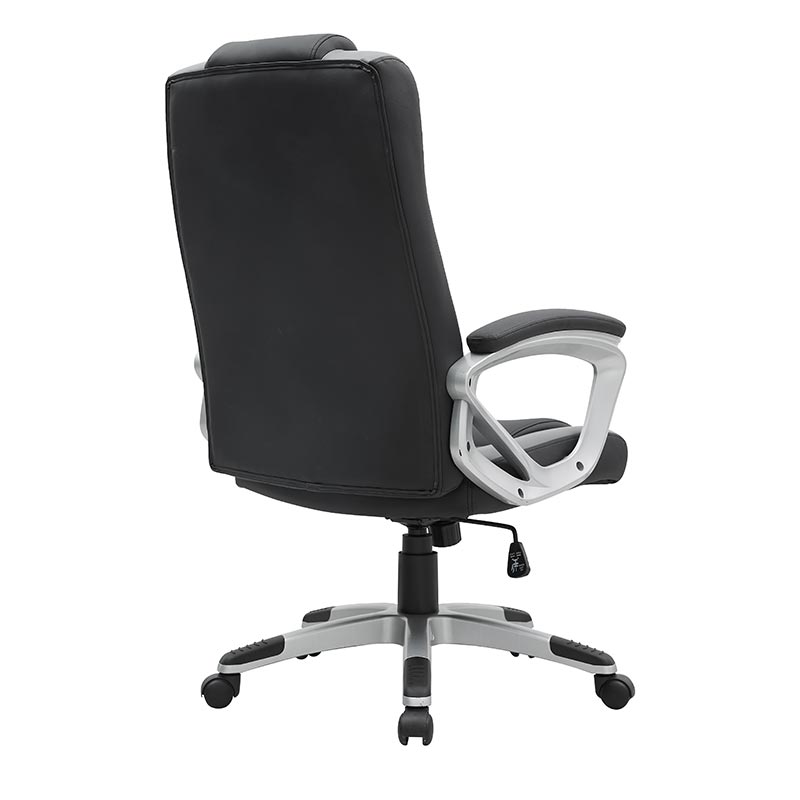 XL-3391 Middenrug zwart gelakte bureaufauteuil