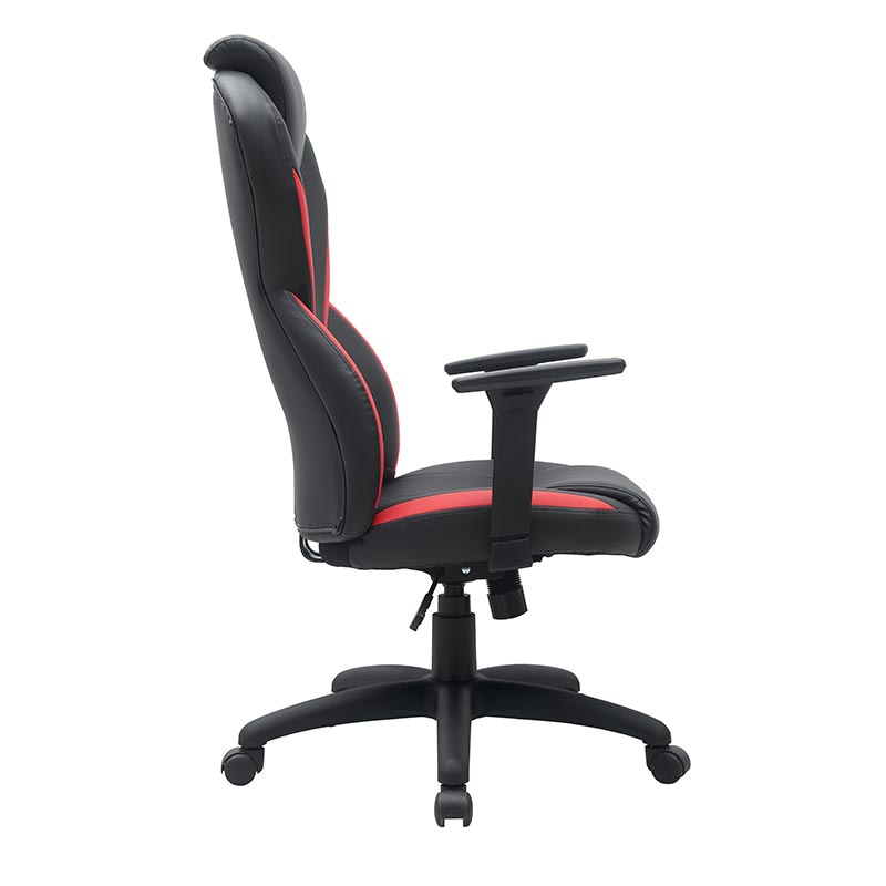 XL-3394 Zwart en rode hefbare bureaufauteuil