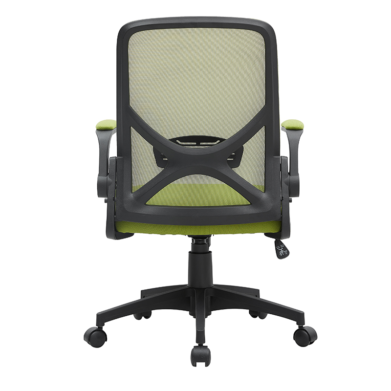 XL-5086 Groene mesh stoel met opklapbare armleuningen